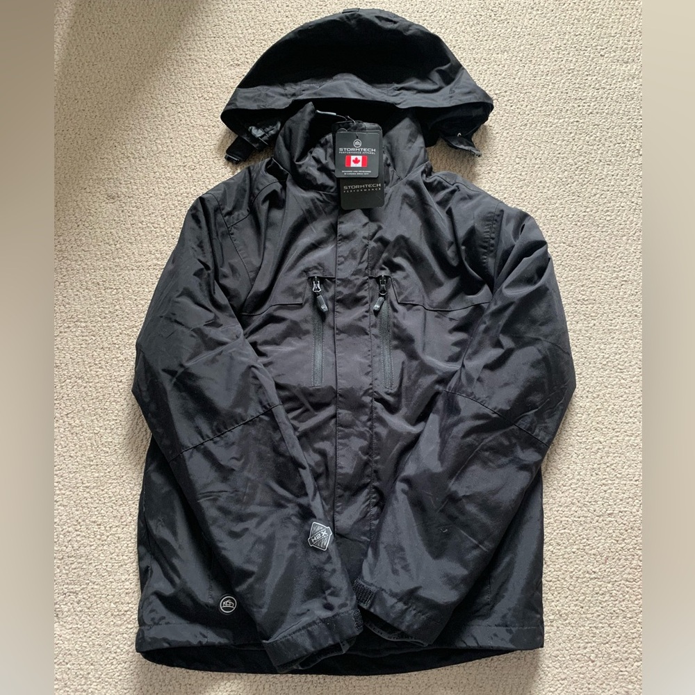Stormtech Black Hooded Winter Jacket